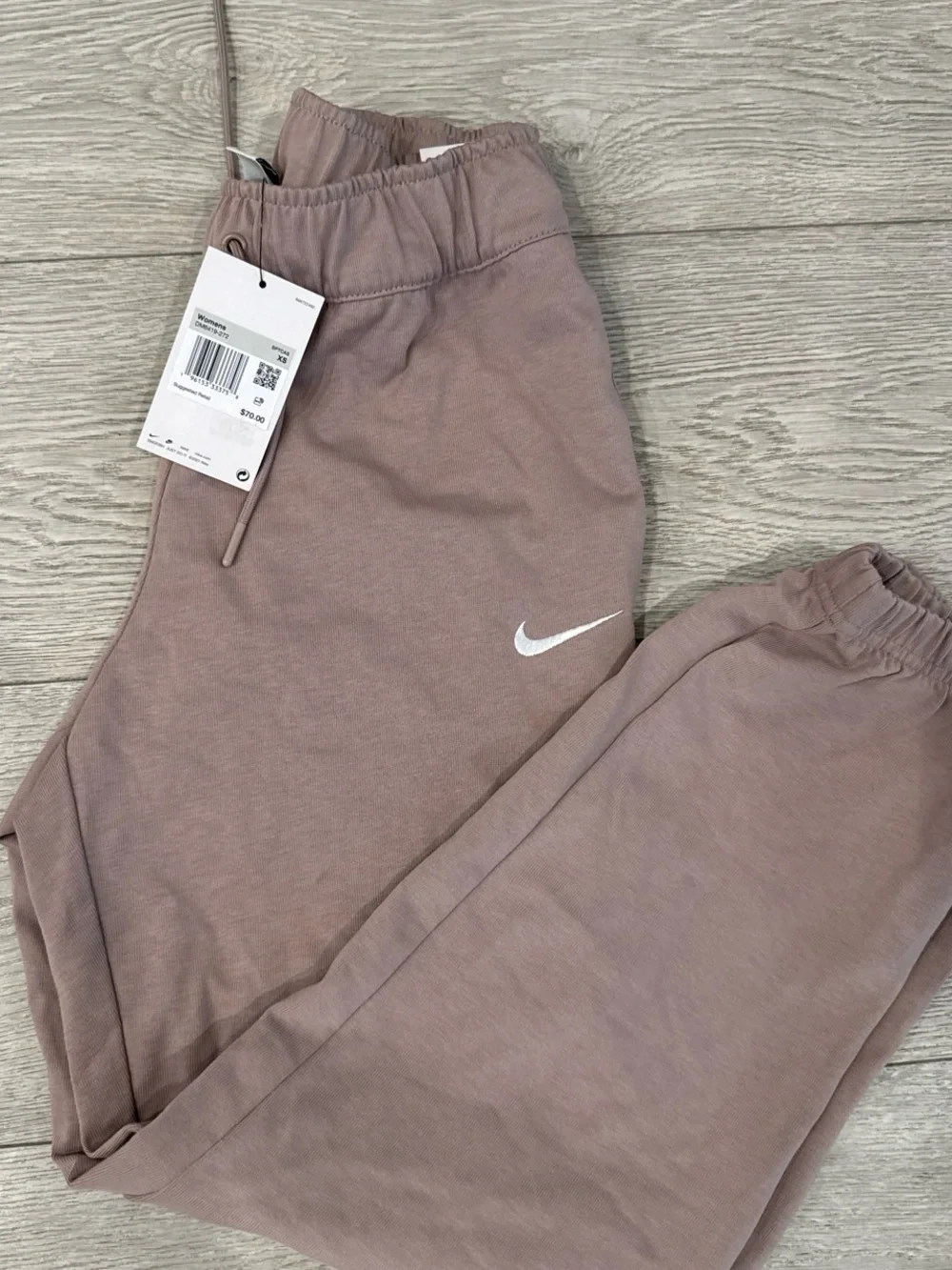 Nike Kids Mauve Joggers with White Swoosh